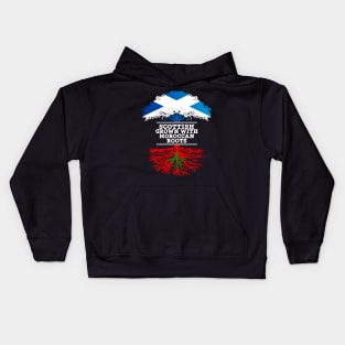 Scottish Grown With Moroccan Roots - Gift for Moroccan With Roots From Morocco Kids Hoodie